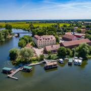 Hafen in Milow aus der Vogelperspektive